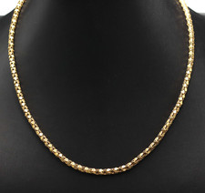 Collier Tubulaire En Or Jaune Massif 18K Vintage Années '60 Italie