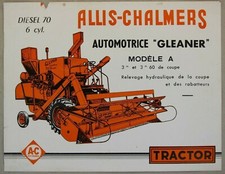 prospectus brochure MOISSONNEUSE ALLIS-CHALMER prospekt tracteur traktor tractor