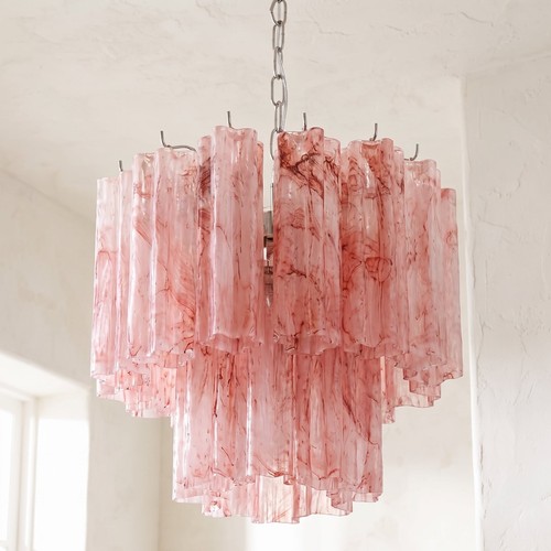 Lustre tronchi verre rose - tronchi,