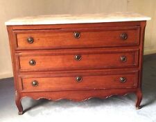 Commode trois tiroirs en acajou massif / Commode Louis XV / Console / Miroir