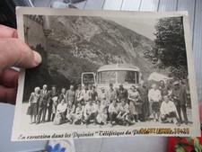 Ancienne Photo Excursion en Ancien Autocar ISOBLOC Téléphérique Pibeste Lourdes