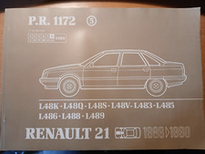 Renault 21 R21 + 2L Turbo L485 - 86 à 1990 : catalogue pièces PR1172-5