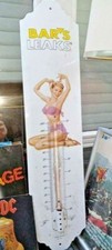 grande Plaque tôle émaillée publicité Bar garage Pin Up thermomètre année? sexy