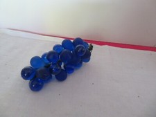 grappe de raisin en verre bleu 12.4 cm de long