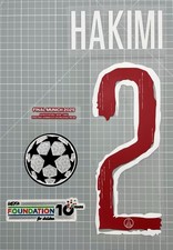 Set Flocage Hakimi #2 PSG LDC 2024/25 + Patch UEFA 10 Years + Mention Finale