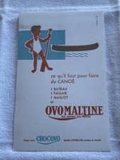 BUVARD ANCIEN OVOMALTINE  CANOË PAR DUPUY