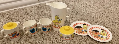 Vintage toy dishes sesame - toy,