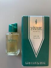 Miniature Vétiver de Carven, Eau de toilette homme 5 ml, flacon rare 