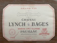 Étiquette Château Lynch Bages 1986 - 75 cl