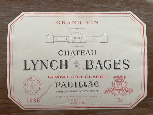 étiquette château lynch - Étiquette,
