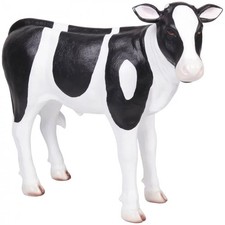 Statue vache résine veau - 87