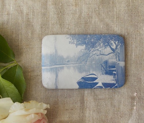 Ancien petit miroir - miroir, poche