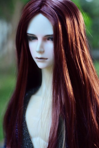 Bjd red brown - brown, long