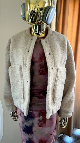 Veste femme teddy beige - veste, teddy/beige