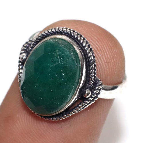Bague émeraude simulée - bague,
