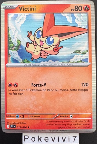 Carte pokemon victini - carte, 012/086
