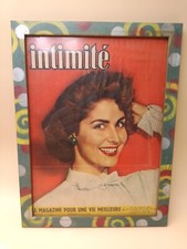 Déco vintage tableau couverture de magazine "INTIMITÉ" 1950 cadre customisé N°3