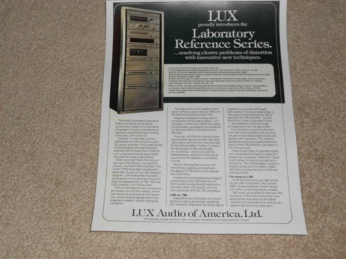 Luxman labratory séries - séries, ad