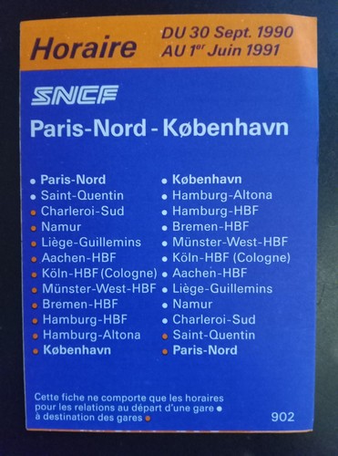Fiche horaire sncf paris nord - paris,