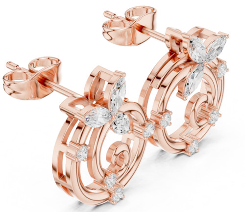 Boucles oreilles clous halo - boucles,