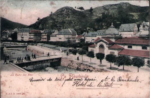 Cpa bourboule la roche - cpa,