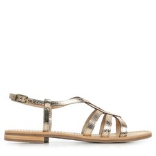 Sandales Nu Pieds Les Tropéziennes by M Belarbi femme Hemily Doré Cuir A