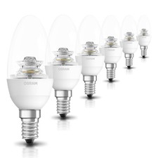 6 X Osram Lampes A LED Bougies 6W = 40Watt E14 Clair 470lm Blanc Chaud 2700K