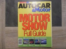 Magazine AUTOCAR & MOTOR – 16 octobre 1991 (en anglais)