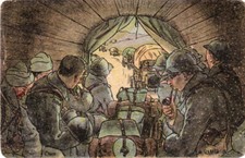 lot 2 CPA Illustration RARE GUERRE 14-18 l'aero et l'auto de Gabard