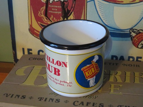 Mug plaque émaillée bouillon - plaque,