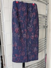 Jupe longue bleue imprimée