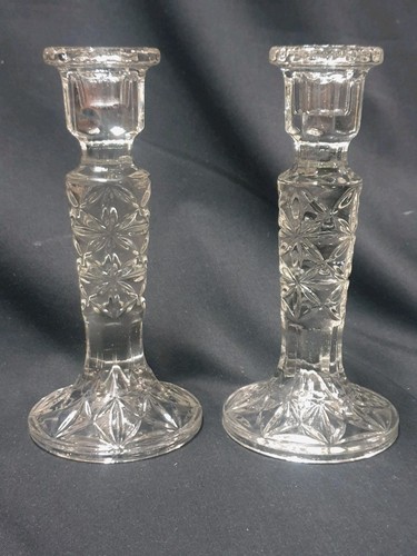 Paire bougeoirs vintage en - paire,