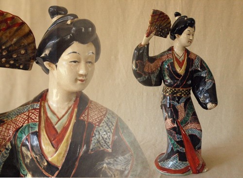 Kutani yaki ware - ware, geisha