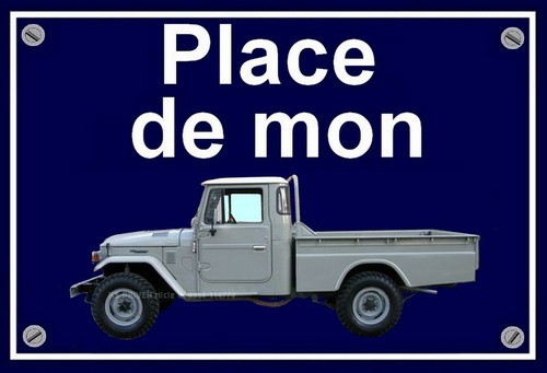Plaque place mon toyota - place,