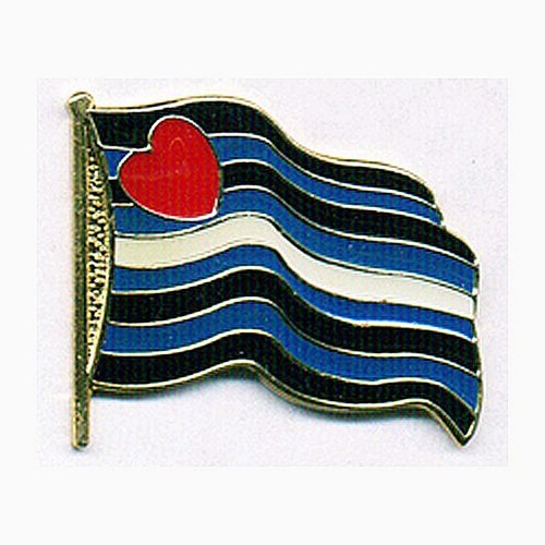 Leather cuir drapeau - drapeau, barrette