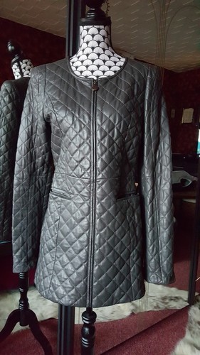 Manteau veste longue - longue, cuir