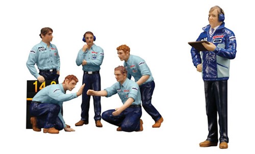 Set figures pit - f1, crew