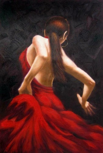 Danseuse flamenco tableau - flamenco,