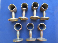 7 supports anneaux passage tringle main courante escalier bar...laiton ancien
