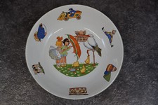 ANCIENNE ASSIETTE HUMORISTIQUE EN FAIENCE DE SARREGUEMINES DECOR BEBE ref AP127