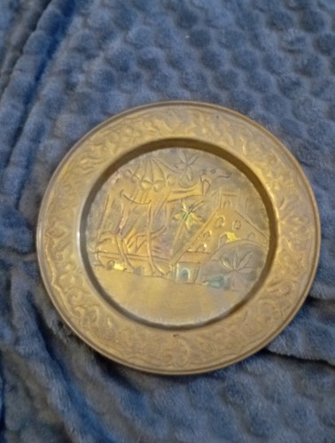Assiette decorative laiton - assiette,