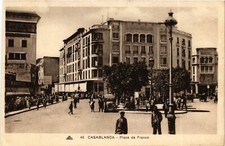 CPA AK MAROC CASABLANCA - Place de France (796176)