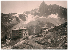France, Montenvers et aiguille du Dru Vintage print, Photomécanique  17x22 