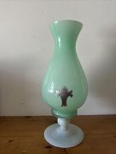 GRAND VASE ANCIEN EN OPALINE DE FLORENCE VERT ET BLANC Décoratif
