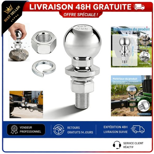 Boule attelage 3 5t - 50, mm