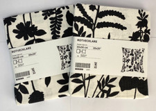 Lot de 2 housses de coussin IKEA, blanc / anthracite, 50x50 cm / 20x20" 100% ...