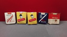 Lot de 5 paquets de cigarettes vides PEU COURANTS  (Anciens - vintage)