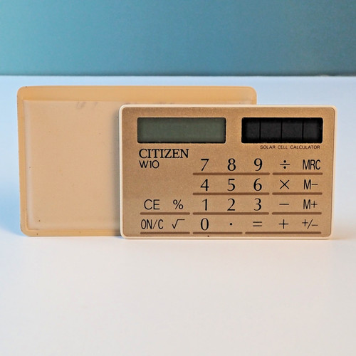 Ancienne calculatrice carte - ancienne,