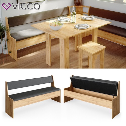 Vicco banc coffre - 167cm, chêne