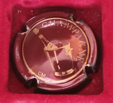 capsule de champagne générique n° 581a Petit CM. Bouteille et seau bordeaux & OR